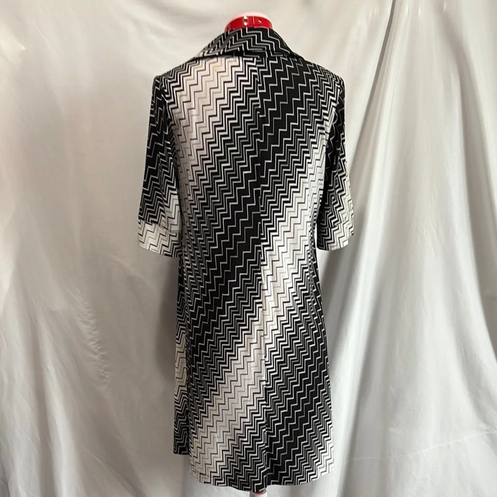 MM356 Rabbit Rabbit Rabbit Black and White Midi Dress - Picture 4 of 6